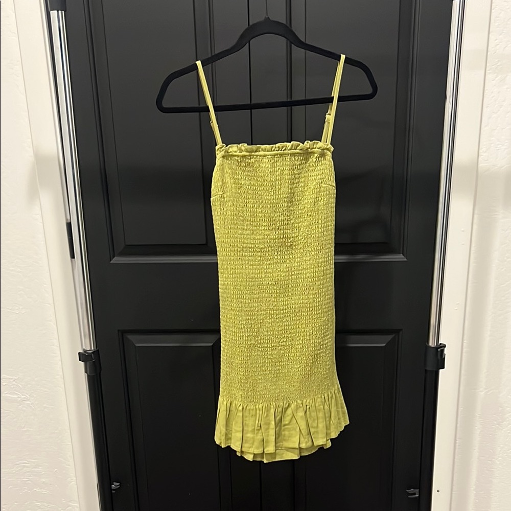 Audrey 3+1 Yellow Smocked Camisole Dress